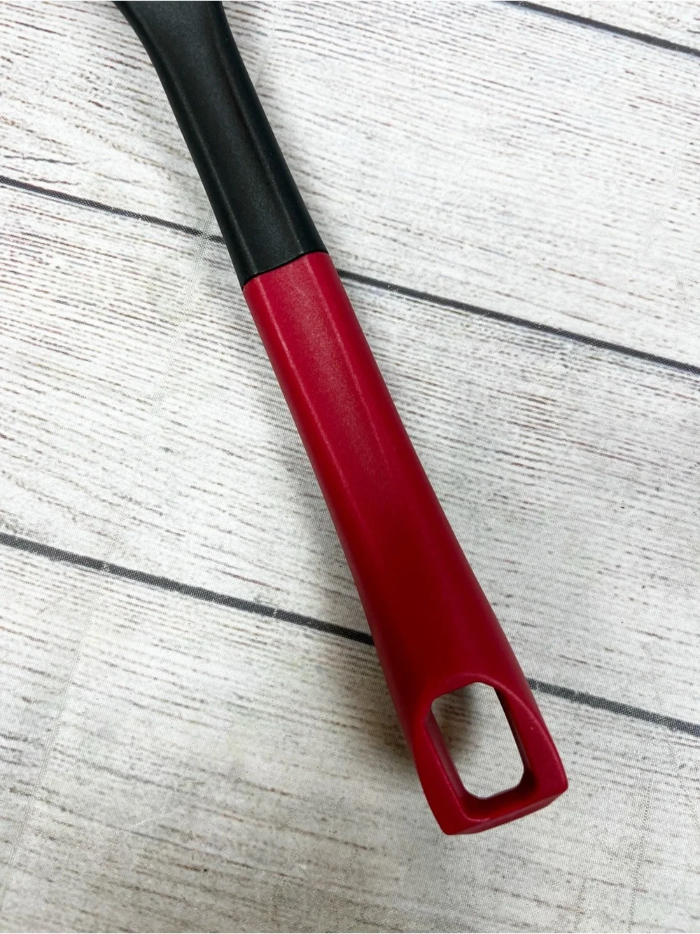 NutriChef Black Red Silicone Durable Spaghetti Pasta Spoon Kitchen Utensils